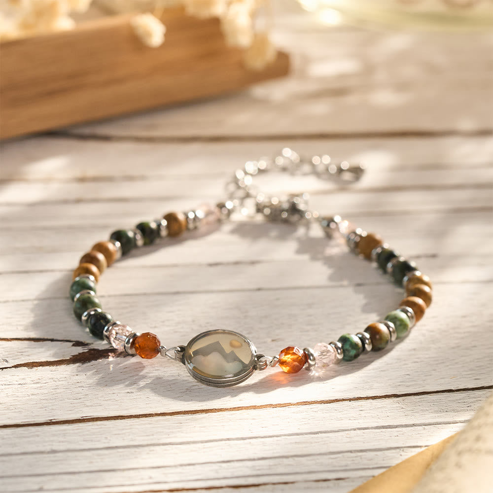 Christianartworkshop Wilderness Inspire Mountain Charm Bracelet: Symbol of Quiet Sacred Serenity - Silver - image 4