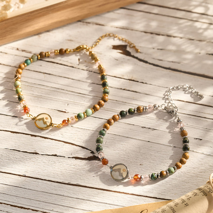 Christianartworkshop Wilderness Inspire Mountain Charm Bracelet: Symbol of Quiet Sacred Serenity - image 0