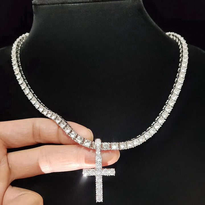 Christianartworkshop Dual Layer Iced Out Cross Necklace: Emblem of Radiant Heavenly Blessing - image 10