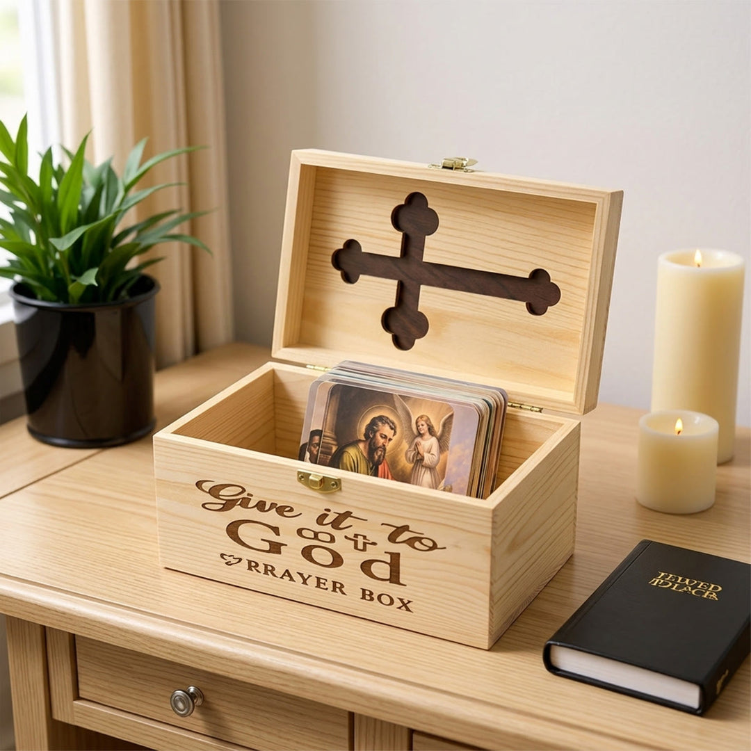 Christianartworkshop Rustic Cross Cutout Prayer Box (Only Box): Symbol of Peaceful Celestial Shelter - image 5