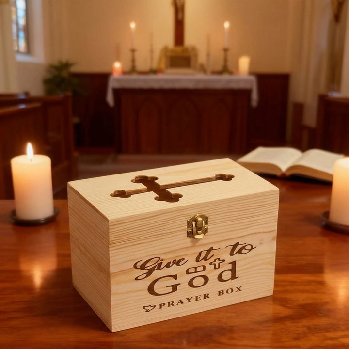 Christianartworkshop Rustic Cross Cutout Prayer Box (Only Box): Symbol of Peaceful Celestial Shelter - image 3