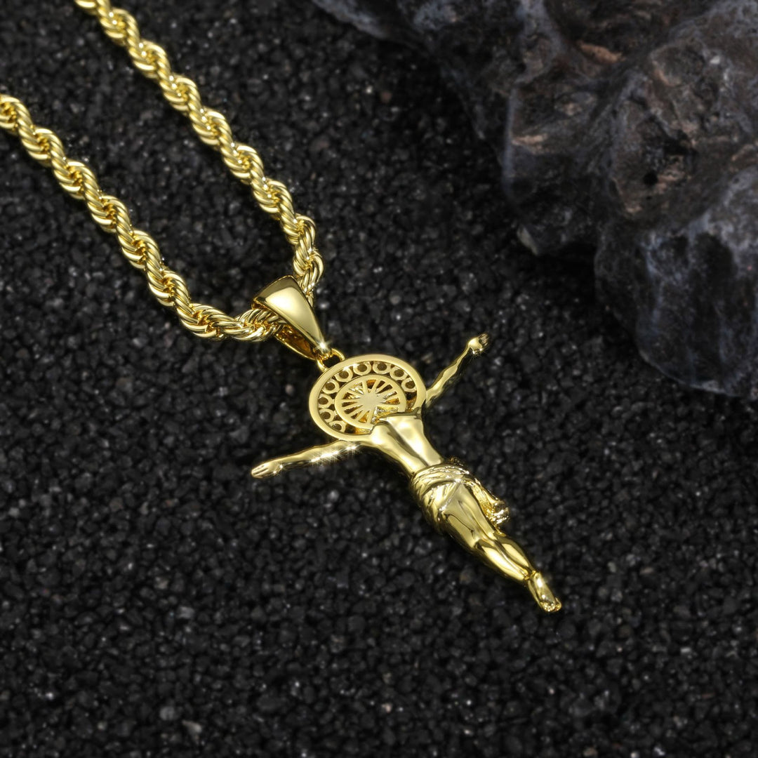 Christianartworkshop Dazzling Crystal Halo Crucifix Pendant: Token of Constant Divine Serenity - image 2