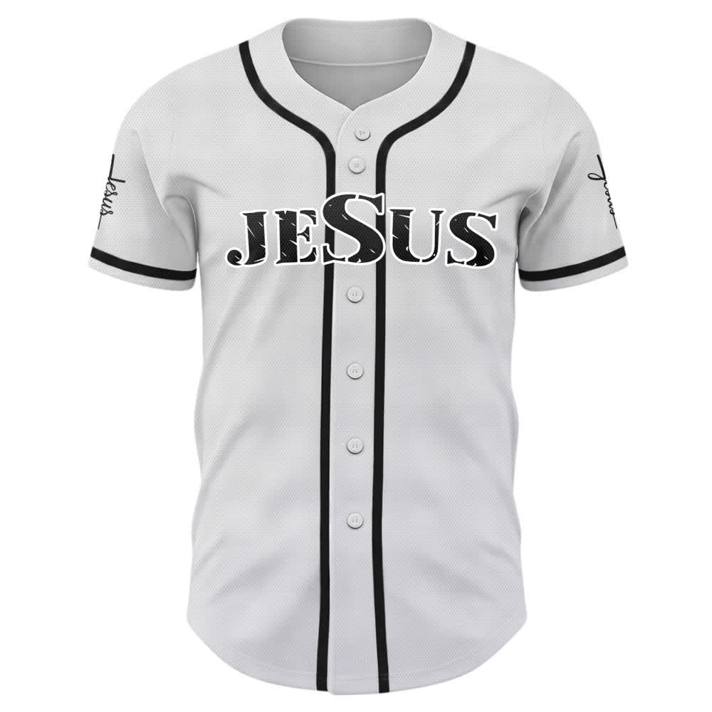 Christianartworkshop Dual‑Side Jesus The Way The Truth Cross Print Baseball Jersey - image 8