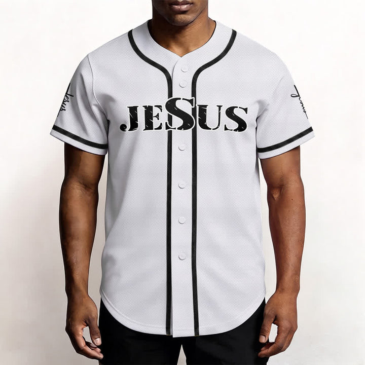 Christianartworkshop Dual‑Side Jesus The Way The Truth Cross Print Baseball Jersey - image 12