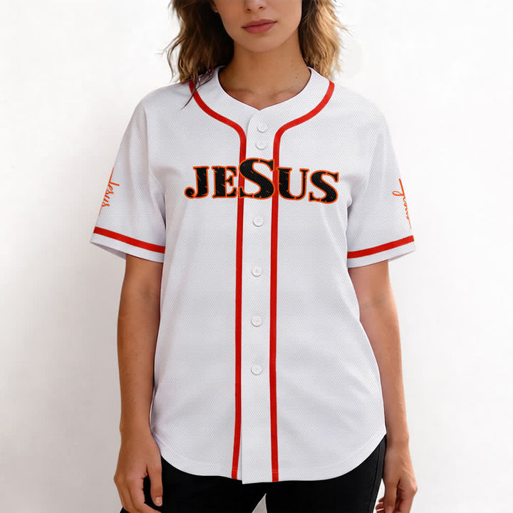 Christianartworkshop Dual‑Side Jesus The Way The Truth Cross Print Baseball Jersey - image 17