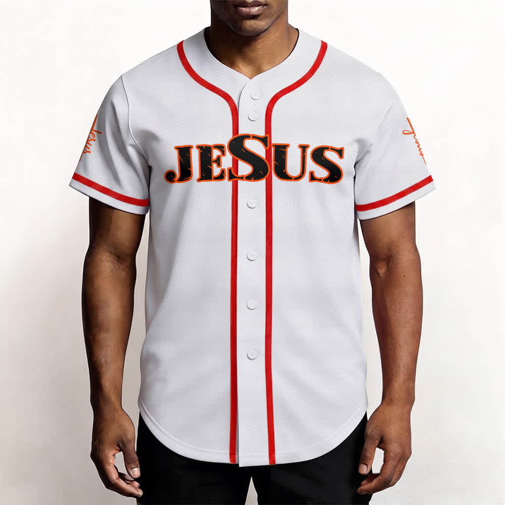 Christianartworkshop Dual‑Side Jesus The Way The Truth Cross Print Baseball Jersey - image 19