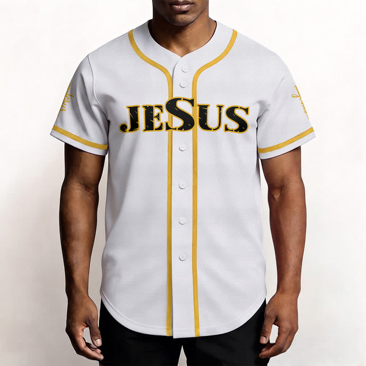 Christianartworkshop Dual‑Side Jesus The Way The Truth Cross Print Baseball Jersey - image 5