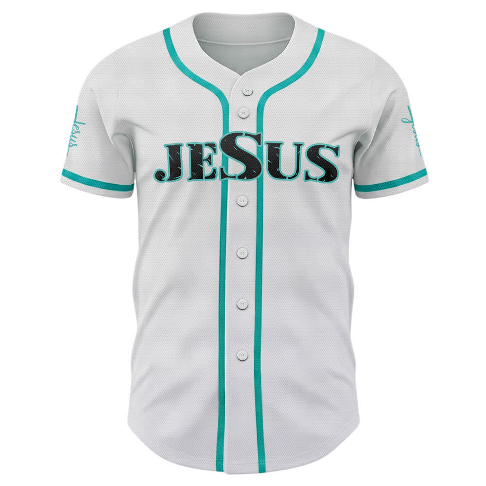 Christianartworkshop Dual‑Side Jesus The Way The Truth Cross Print Baseball Jersey - image 29