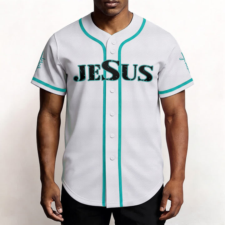 Christianartworkshop Dual‑Side Jesus The Way The Truth Cross Print Baseball Jersey - image 33