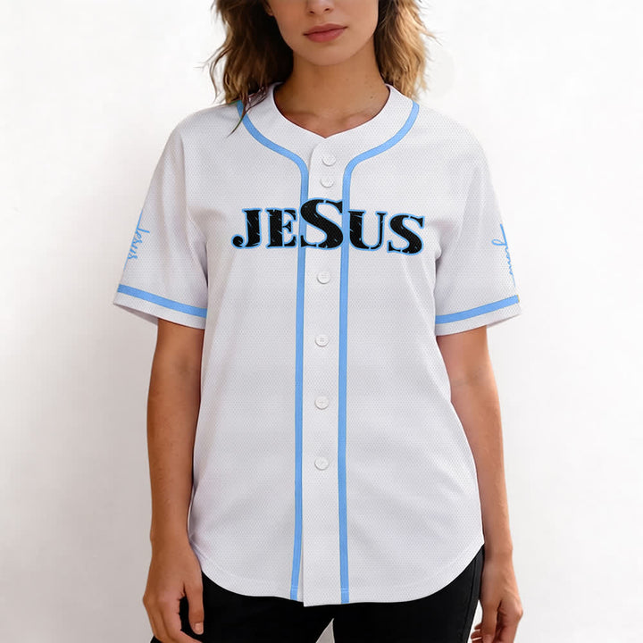 Christianartworkshop Dual‑Side Jesus The Way The Truth Cross Print Baseball Jersey - image 38