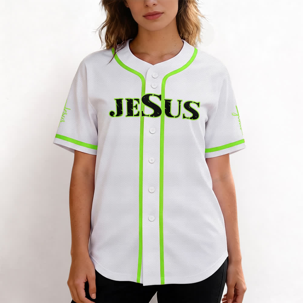 Christianartworkshop Dual‑Side Jesus The Way The Truth Cross Print Baseball Jersey - image 52