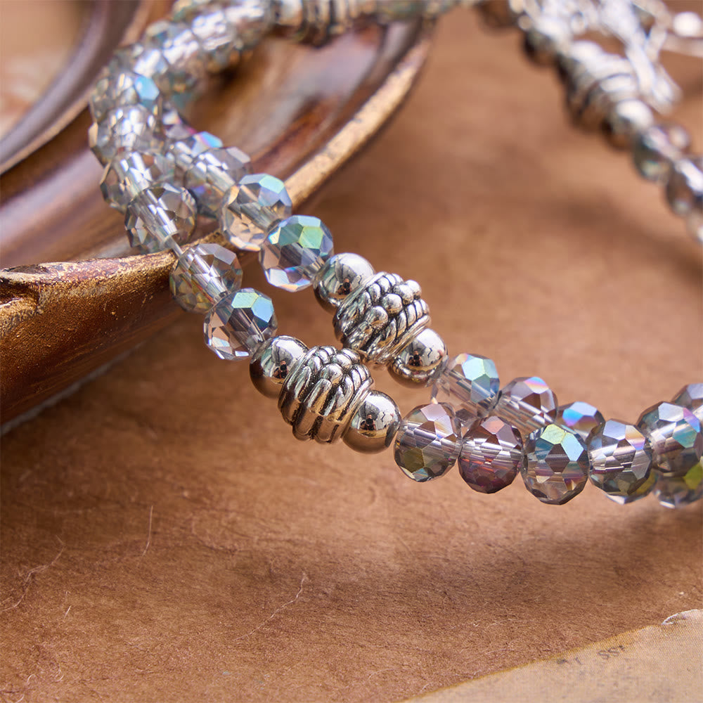 Christianartworkshop Dainty Polished Crystal Bead Guadalupe Crucifix Bracelet: Bearer of Enduring Sacred Grace - image 7