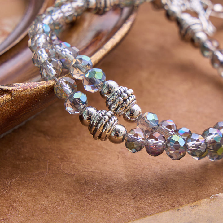 Christianartworkshop Dainty Polished Crystal Bead Guadalupe Crucifix Bracelet: Bearer of Enduring Sacred Grace - image 7