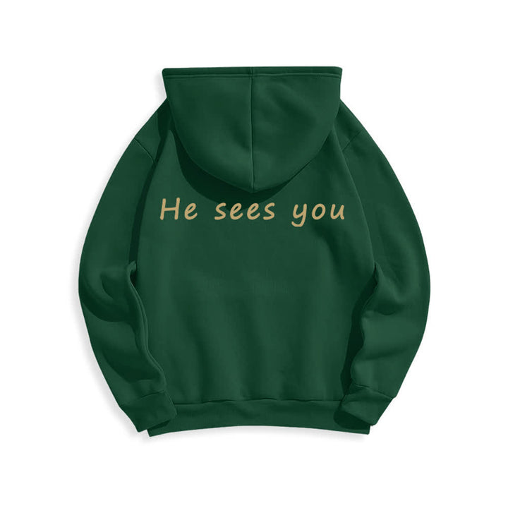Christianartworkshop He Sees You Heather Gray Comfort Fit Pullover Hoodie - image 22