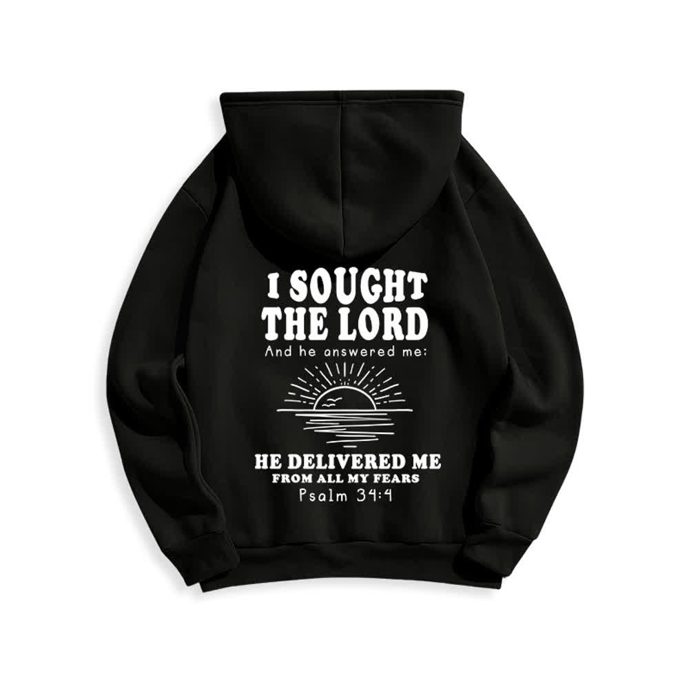 Christianartworkshop I Sought The Lord Psalm 34:4 Sunrise Pullover Hoodie - image 4