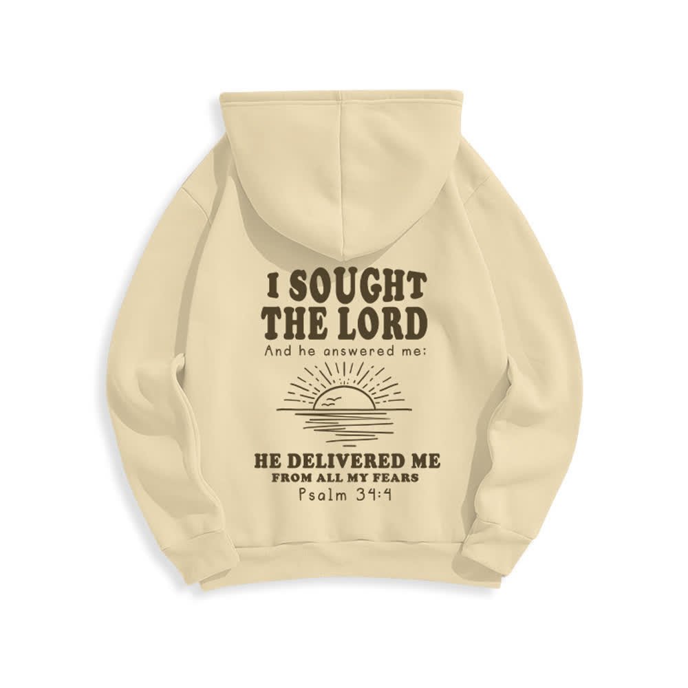Christianartworkshop I Sought The Lord Psalm 34:4 Sunrise Pullover Hoodie - image 16