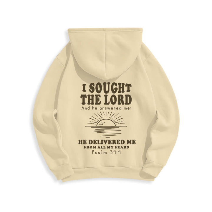 Christianartworkshop I Sought The Lord Psalm 34:4 Sunrise Pullover Hoodie - image 16