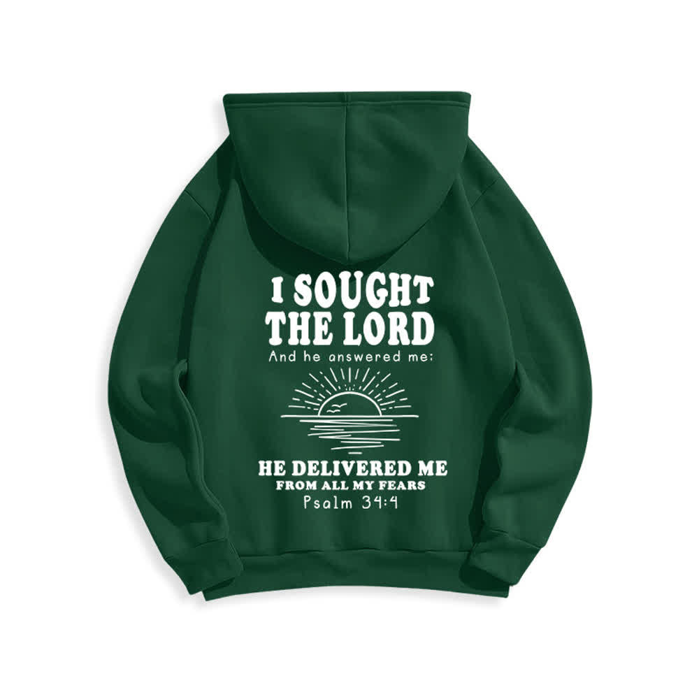Christianartworkshop I Sought The Lord Psalm 34:4 Sunrise Pullover Hoodie - image 19
