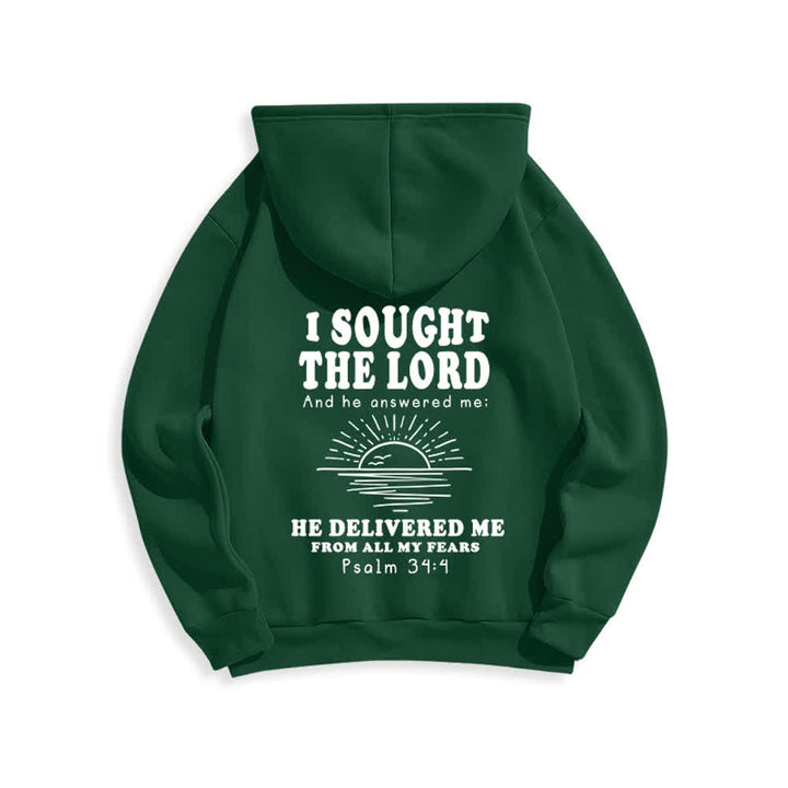 Christianartworkshop I Sought The Lord Psalm 34:4 Sunrise Pullover Hoodie - image 19