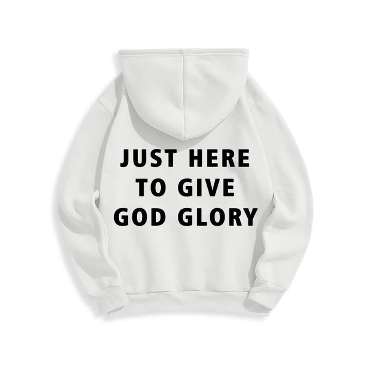 Christianartworkshop Just Here To Give God Glory Oversized Pullover Hoodie - image 7