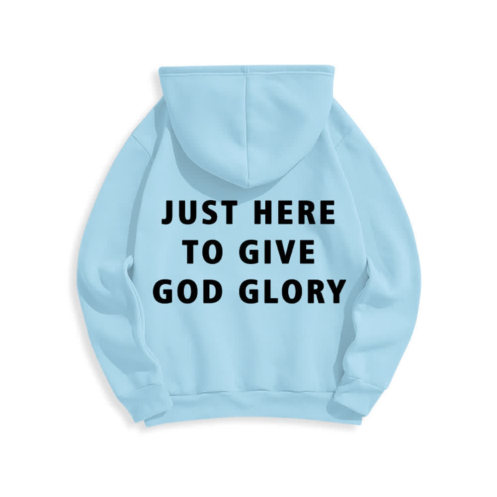 Christianartworkshop Just Here To Give God Glory Oversized Pullover Hoodie - image 4