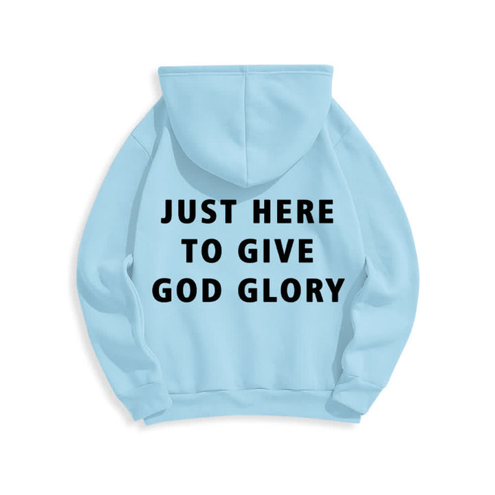 Christianartworkshop Just Here To Give God Glory Oversized Pullover Hoodie - image 4