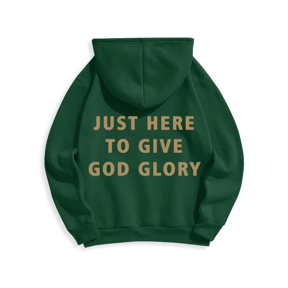 Christianartworkshop Just Here To Give God Glory Oversized Pullover Hoodie - image 1
