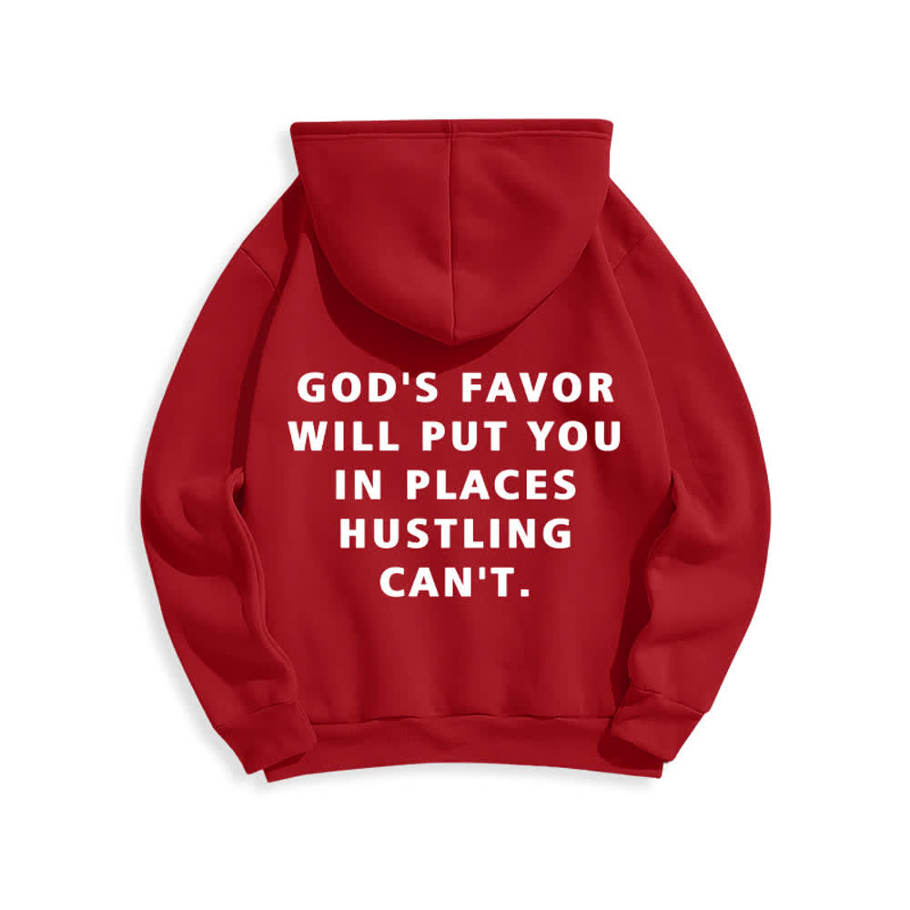 Christianartworkshop God's Favor Streetwear Fleece Lined Pullover Hoodie - image 7