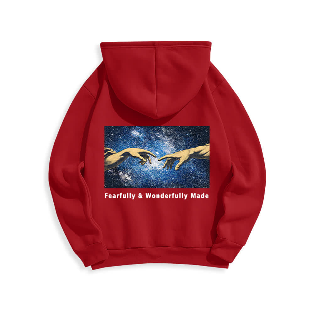 Christianartworkshop Fearfully And Wonderfully Made Starry Back Print Hoodie - image 13