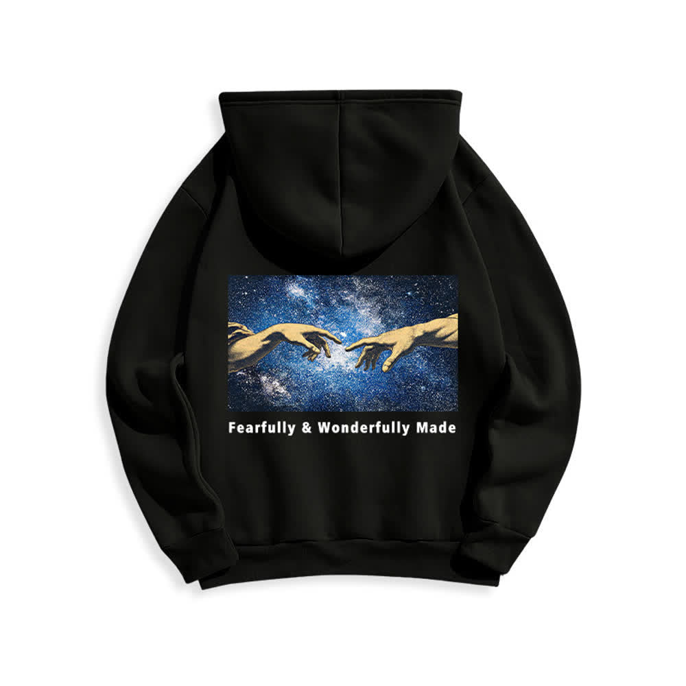 Christianartworkshop Fearfully And Wonderfully Made Starry Back Print Hoodie - image 1
