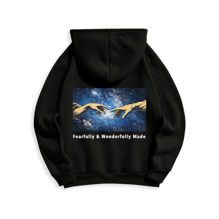 Christianartworkshop Fearfully And Wonderfully Made Starry Back Print Hoodie - image 1