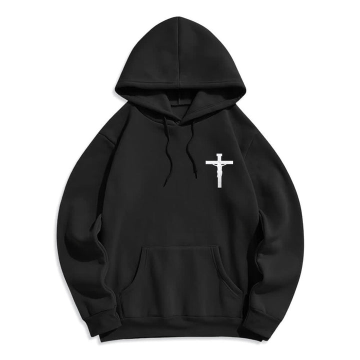 Christianartworkshop Crown Of Thorns Back Print Fleece Lined Hoodie - image 2