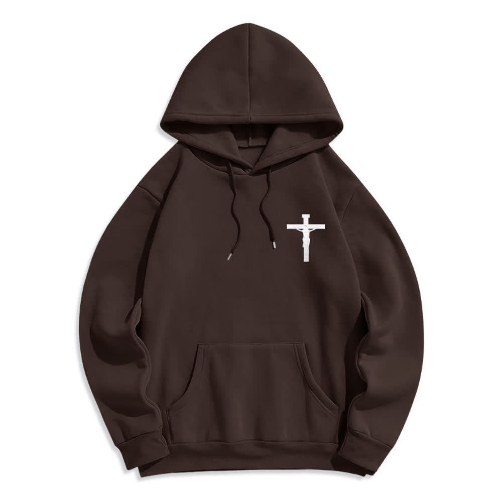 Christianartworkshop Crown Of Thorns Back Print Fleece Lined Hoodie - image 14