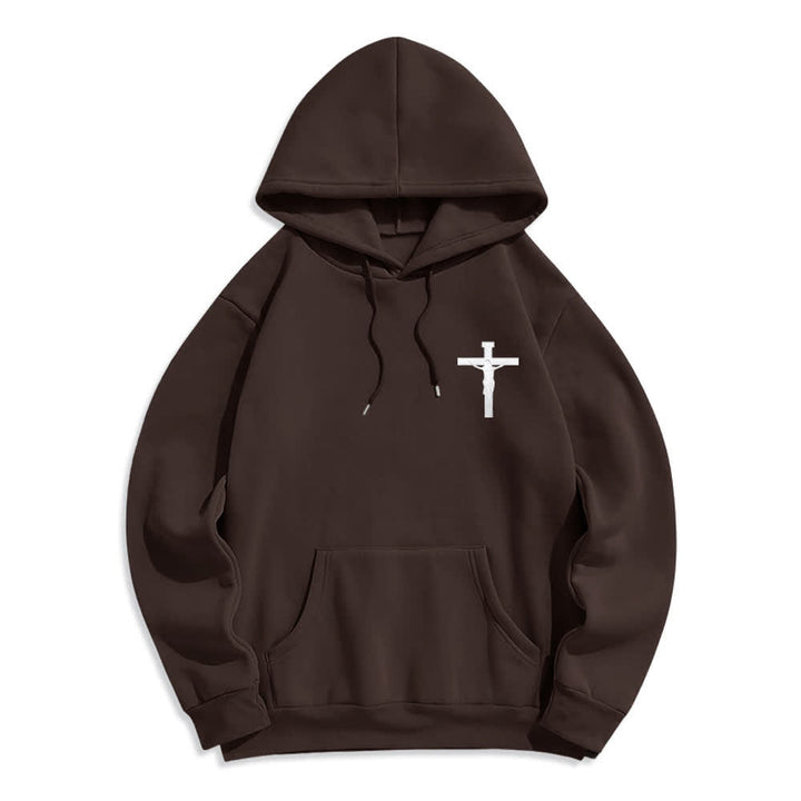 Christianartworkshop Crown Of Thorns Back Print Fleece Lined Hoodie - image 14