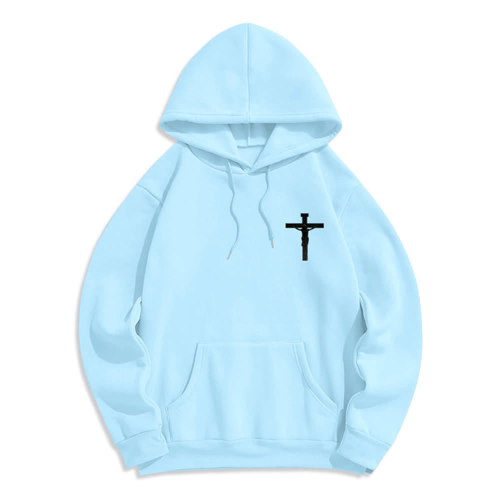Christianartworkshop Crown Of Thorns Back Print Fleece Lined Hoodie - image 17