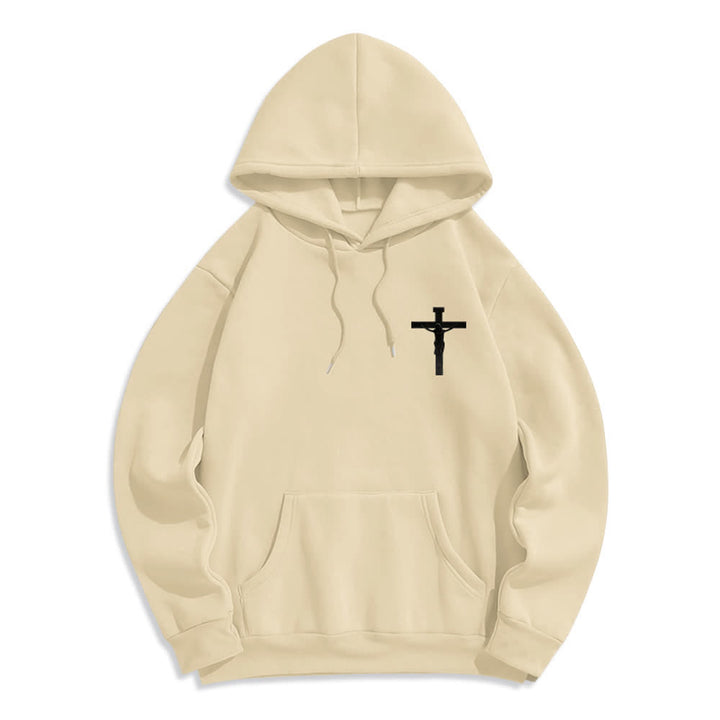 Christianartworkshop Crown Of Thorns Back Print Fleece Lined Hoodie - image 23