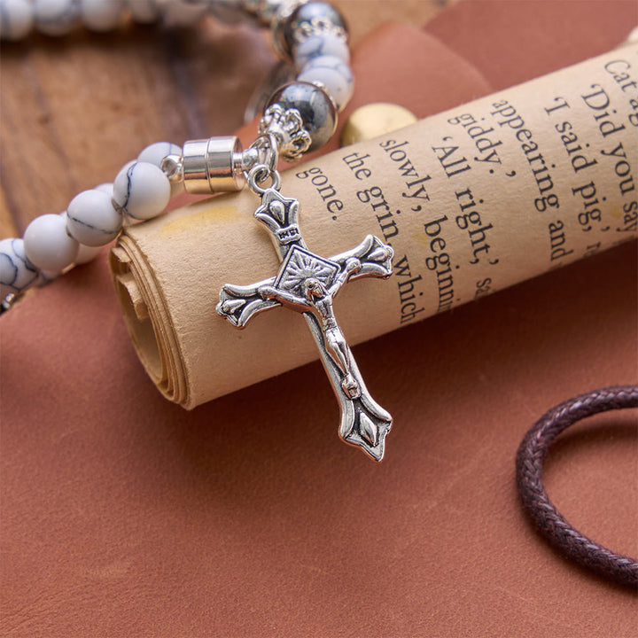 Christianartworkshop Saint Benedict & Miraculous Crystal Crucifix Bracelet: Bearer of Sacred Strength - image 13