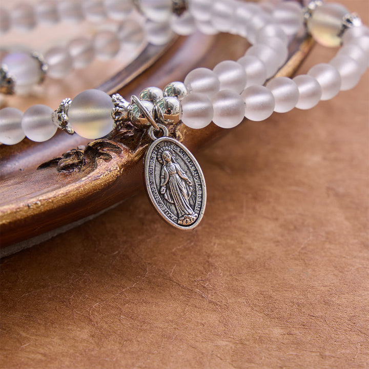 Christianartworkshop Saint Benedict & Miraculous Crystal Crucifix Bracelet: Bearer of Sacred Strength - image 24