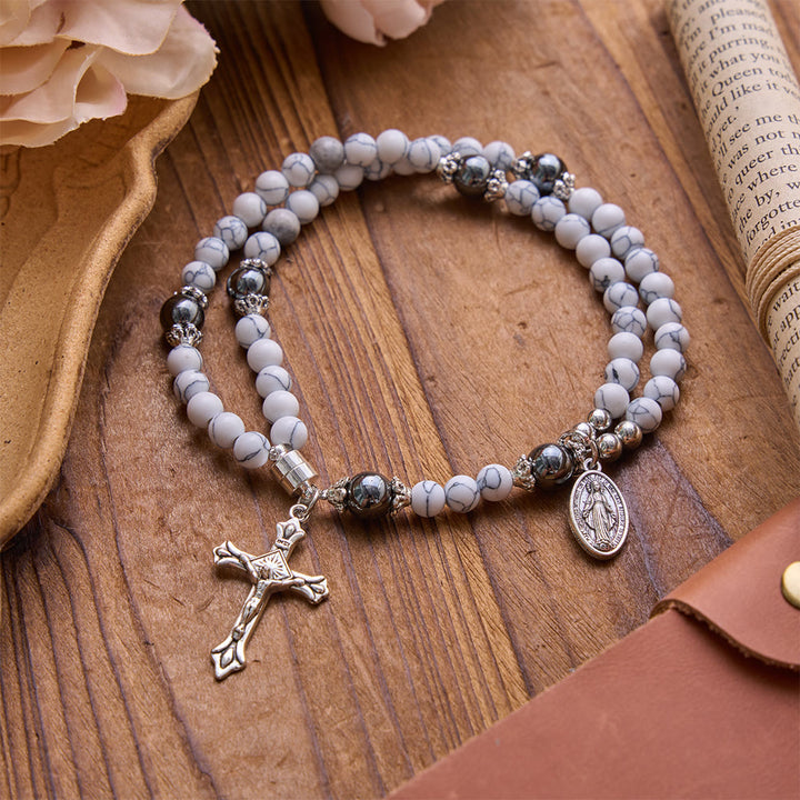 Christianartworkshop Saint Benedict & Miraculous Crystal Crucifix Bracelet: Bearer of Sacred Strength - image 11