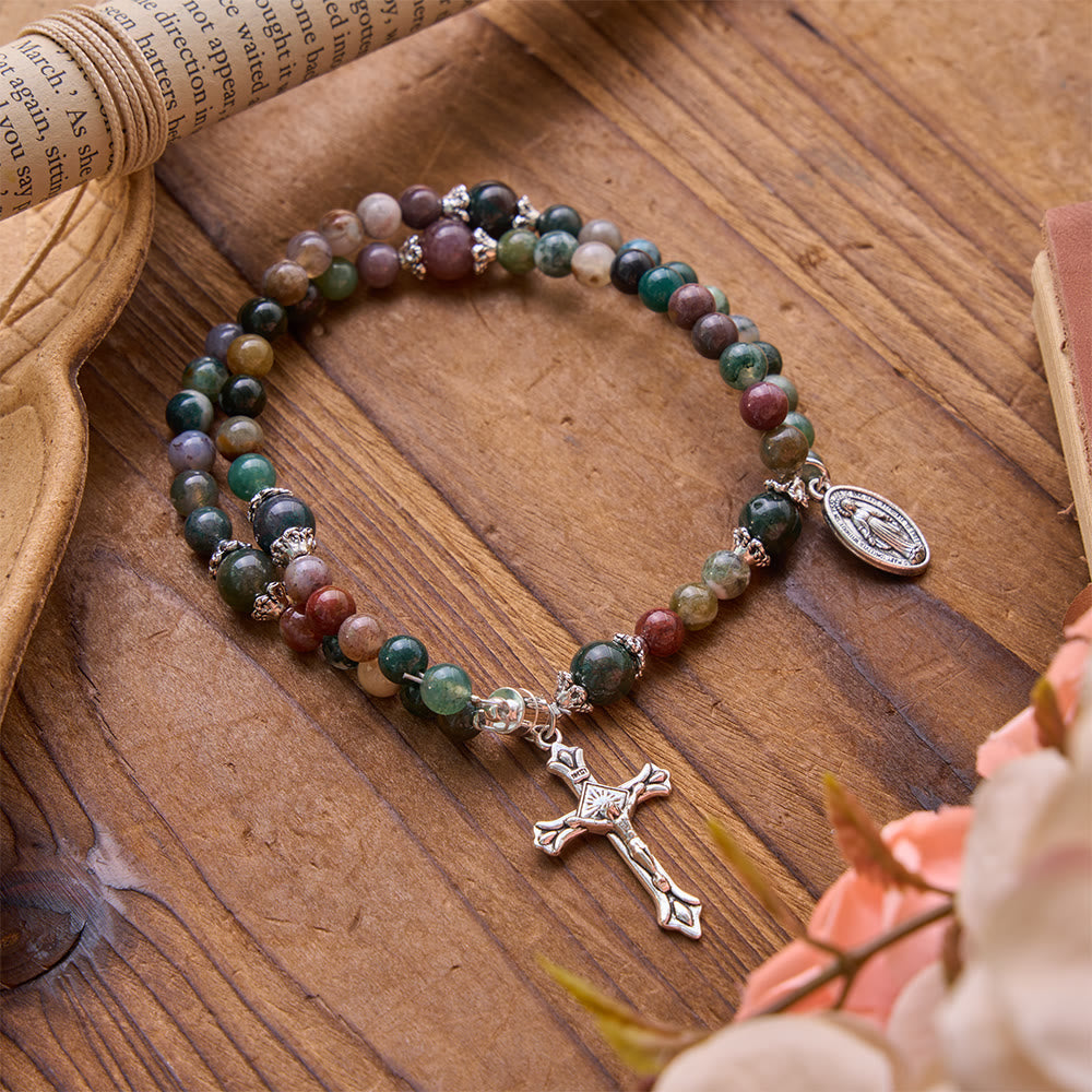 Christianartworkshop Saint Benedict & Miraculous Crystal Crucifix Bracelet: Bearer of Sacred Strength - image 16