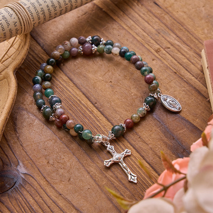 Christianartworkshop Saint Benedict & Miraculous Crystal Crucifix Bracelet: Bearer of Sacred Strength - image 16
