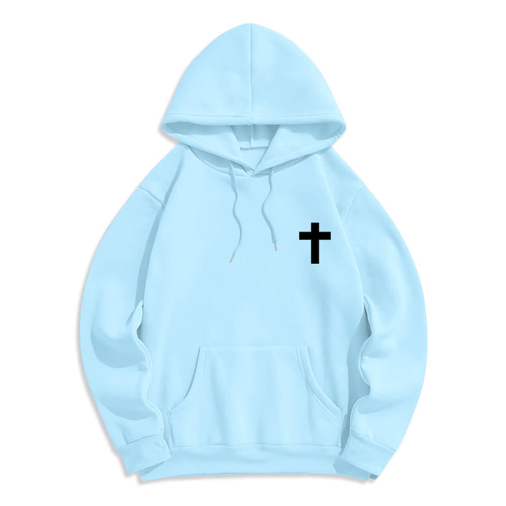Christianartworkshop The Risen King Grace Alone Light Gray Pullover Hoodie - image 2