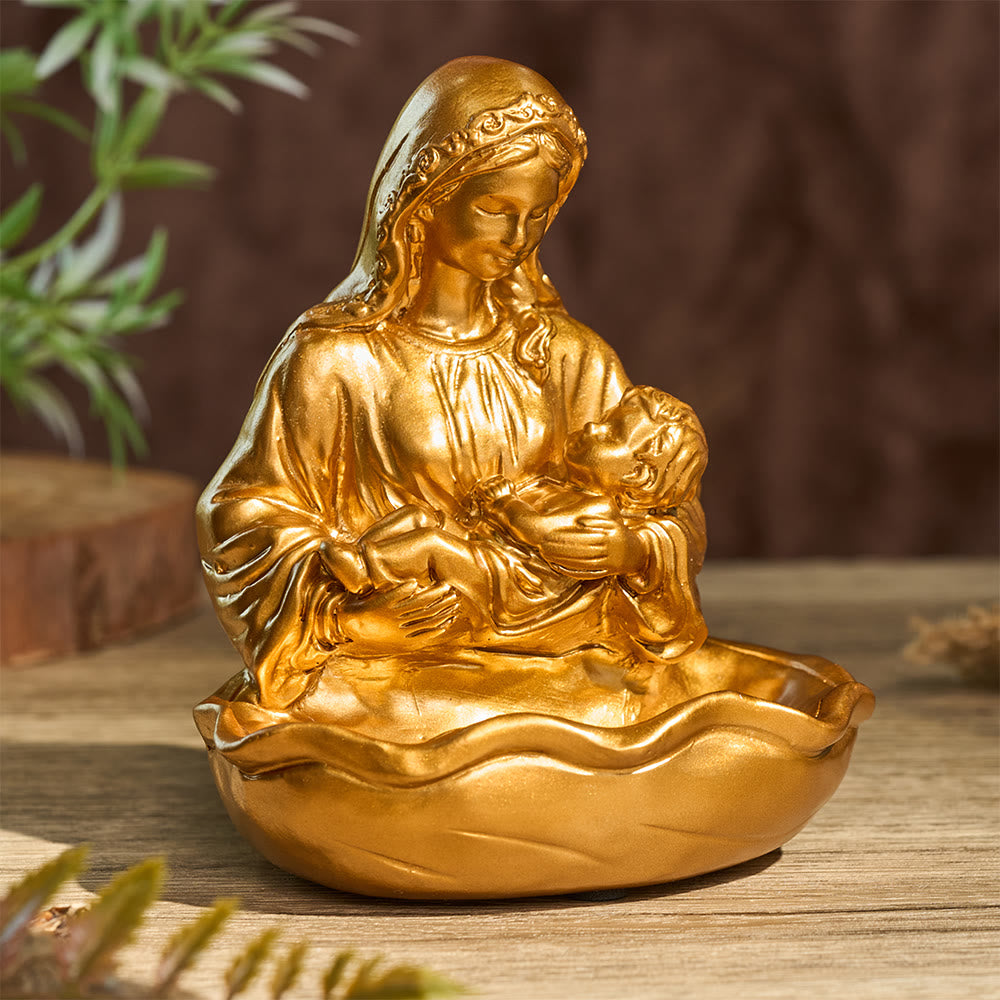Christianartworkshop Devotional Madonna Child Tabletop Tray: Bearer of Steadfast Heavenly Refuge - image 1