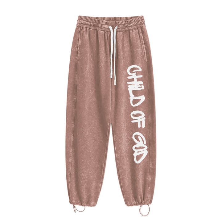 Christianartworkshop Graffiti Child Of God Statement Washed Sweatpants - image 14