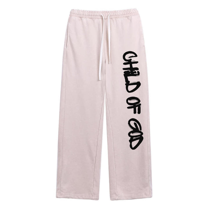 Christianartworkshop Graffiti Child Of God Statement Washed Sweatpants - Apricot - XL - image 21
