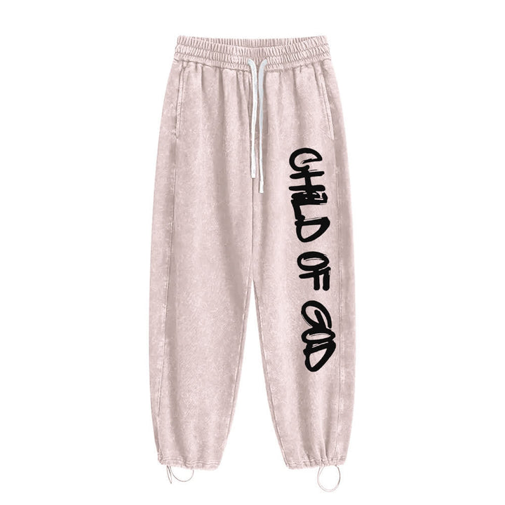 Christianartworkshop Graffiti Child Of God Statement Washed Sweatpants - image 22