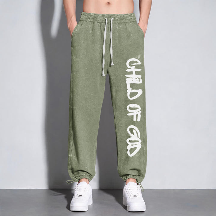 Christianartworkshop Graffiti Child Of God Statement Washed Sweatpants - image 11