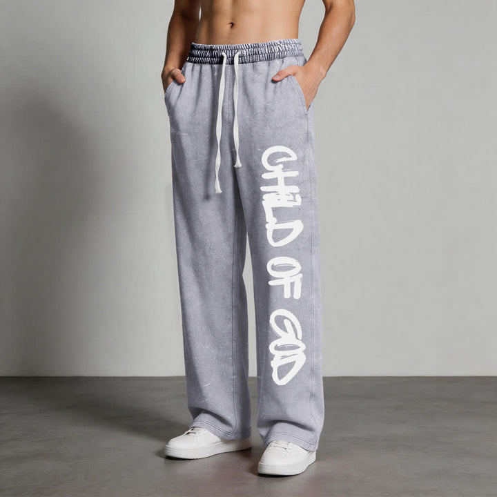 Christianartworkshop Graffiti Child Of God Statement Washed Sweatpants - image 6