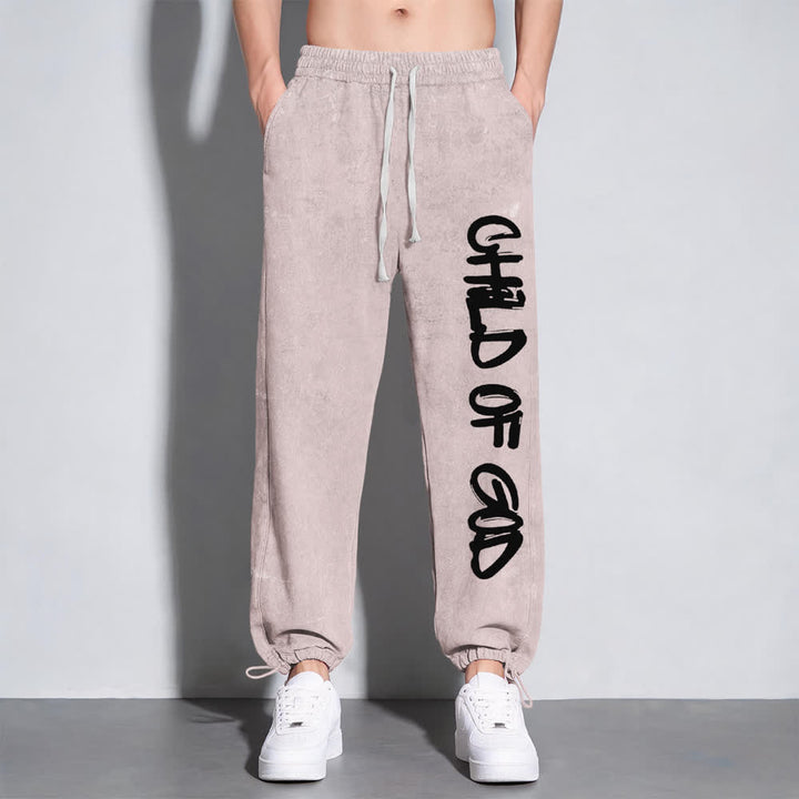 Christianartworkshop Graffiti Child Of God Statement Washed Sweatpants - image 24