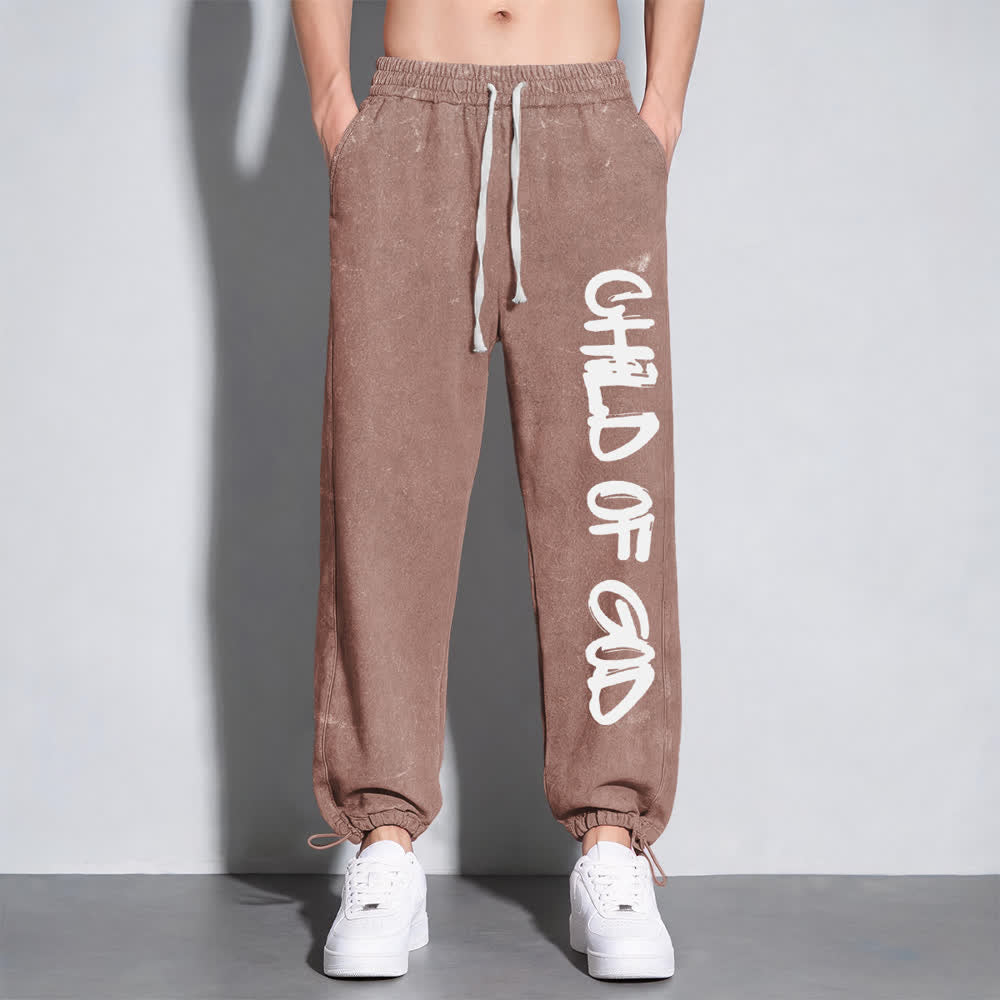 Christianartworkshop Graffiti Child Of God Statement Washed Sweatpants - image 16